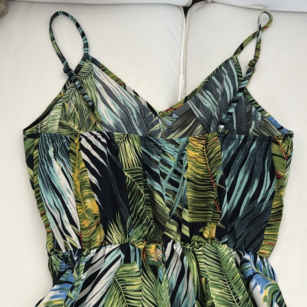 Tropical Patterned Romper. Adjustable Straps. - image 2
